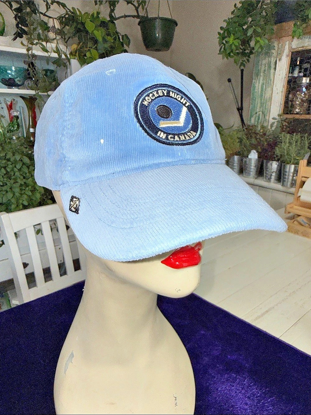Vintage Roger Edwards Hockey Night in Canada Blue Hockey Cap NWT